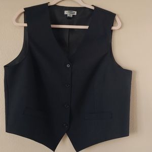 Women's Black Career Vest SZ Large Catering Casino Service! NWOT!!! NEVER WORN!